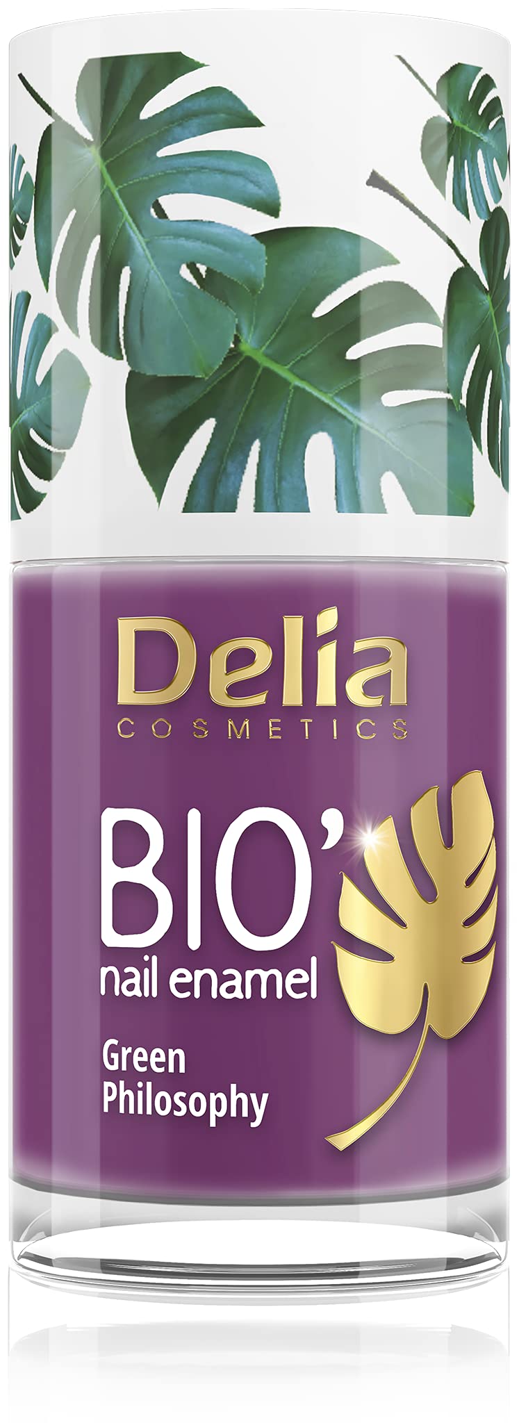 Delia Cosmetics - Bio Green Nail Polish - FUCHSIA - Vegan Friendly - Perfect Opacity and Shine - Easy and Fast Application - Natural Ingredients - Long Lasting Color up to 6 Days - 11ml