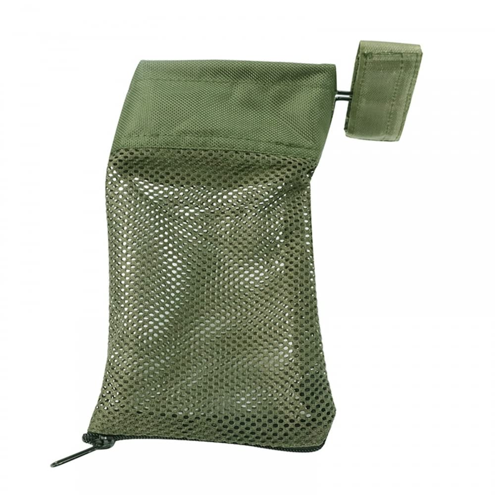 MiOYOOW Brass Shell Catcher, Adjustable Mesh Cartridge Collector with Zipper for Rifle Range Shooting