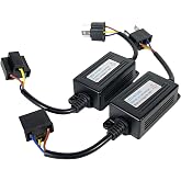 SOCAL-LED LIGHTING H4 9003 LED Decoder Upgraded Strong Canbus Error Code Warning Canceller Anti Flicker Relay Adapter, Pack of 2