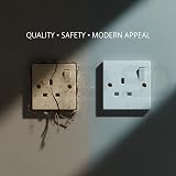 eMarkooz Single Switched Socket Wall 1 Gang Plug BS1363 13 Amp White view 4