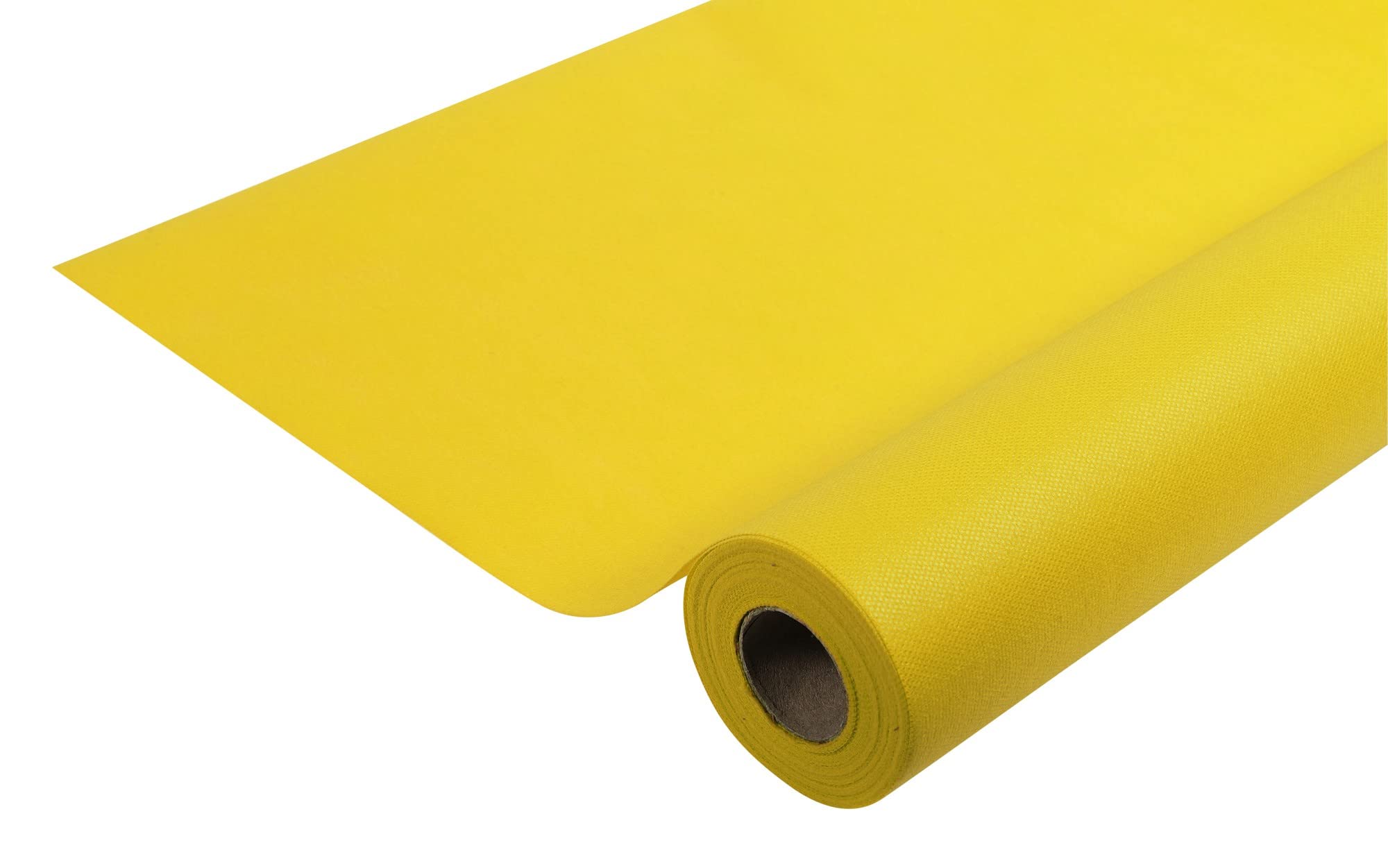 Disposable spun bound non-woven tablecloth - Roll 10 M long X 1.20 M wide - Tear-proof, water-repellent and wipe able material - yellow — image 1