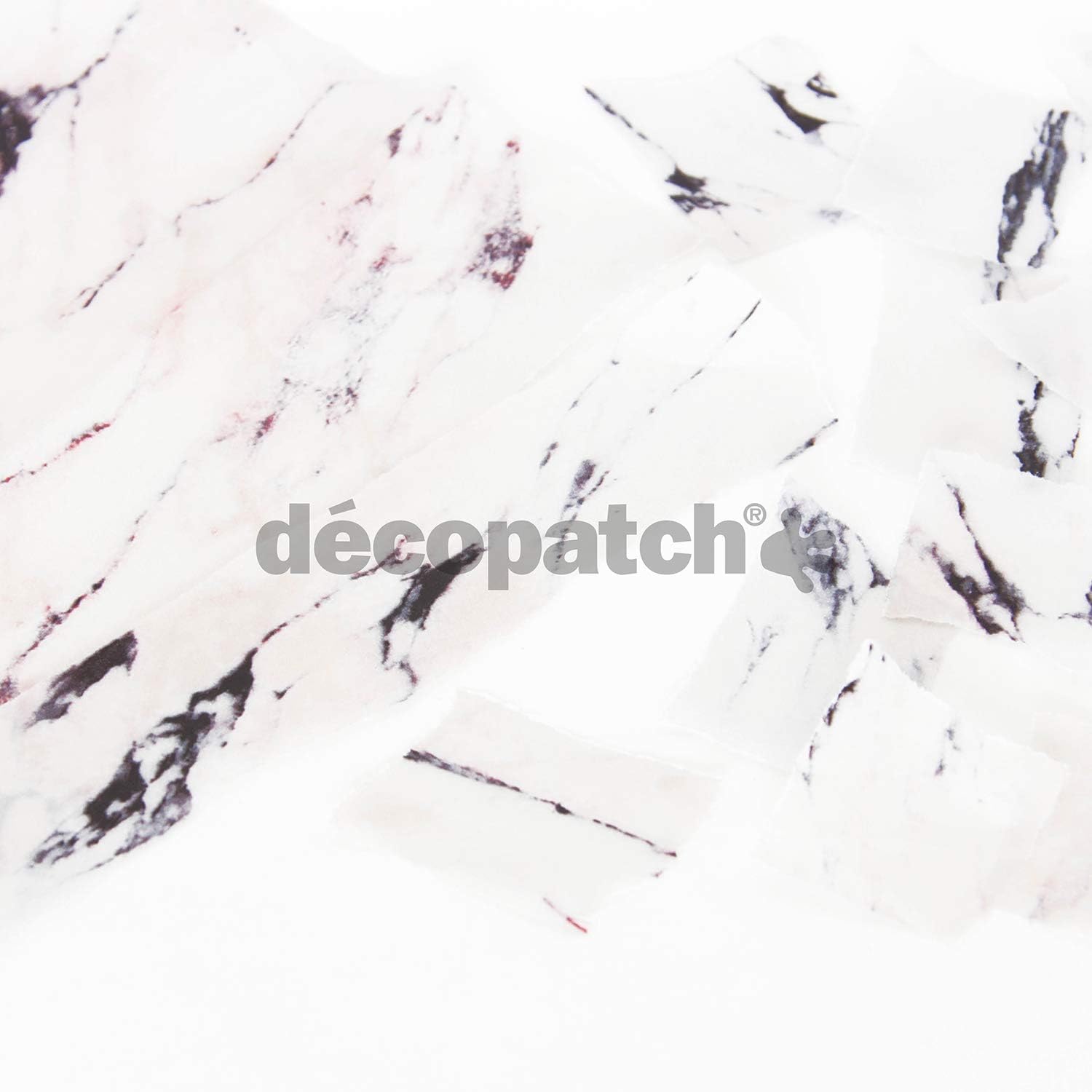 Décopatch, Ref C792C, White, Pink & Black Marble Effect Paper Pack, Each Sheet 30 x 40cm, Pack of 3 Paper Sheets - Image 3