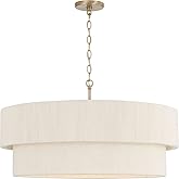 Capital Lighting 349842MA Delaney Modern Hand-Wrapped Rope Drum Pendant Ceiling Light Fixture, 4-Light 240 Total Watts, 16" H