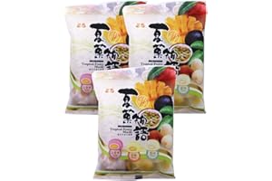 ROYAL FAMILY Tropical Fruity Mochi (Passion Fruit, Mango, lychee) Mixed flavors 4.2 oz (3 Packs)