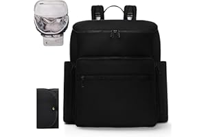 ILCOLPO Diaper Bag Backpack, Neoprene Bag Backpack, Large Diaper Backpack with 16 Diaper Bag Organizers, 4 Insulated Pockets