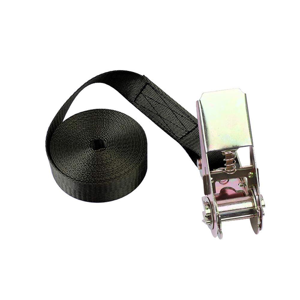 2M Ratchet Tie Down Lashing Strap with Metal Buckle Heavy Duty Tensioning Belt,400-800KG Black Ratchet Straps