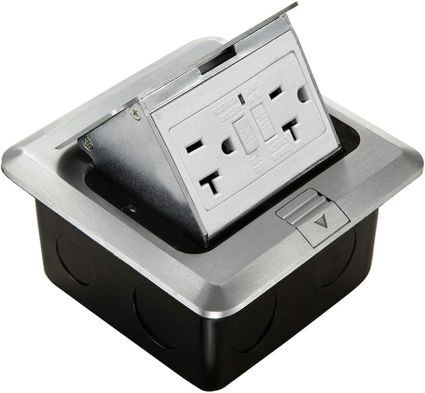 Pop Up Floor Electrical Outlet Kitchen Countertop UL Listed Pop Out