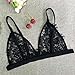 haoricu Women Bra, 2020 Women Hollow Translucent Underwear Black Lace Strap Lingerie Bra Tops Bustier (Black, S)