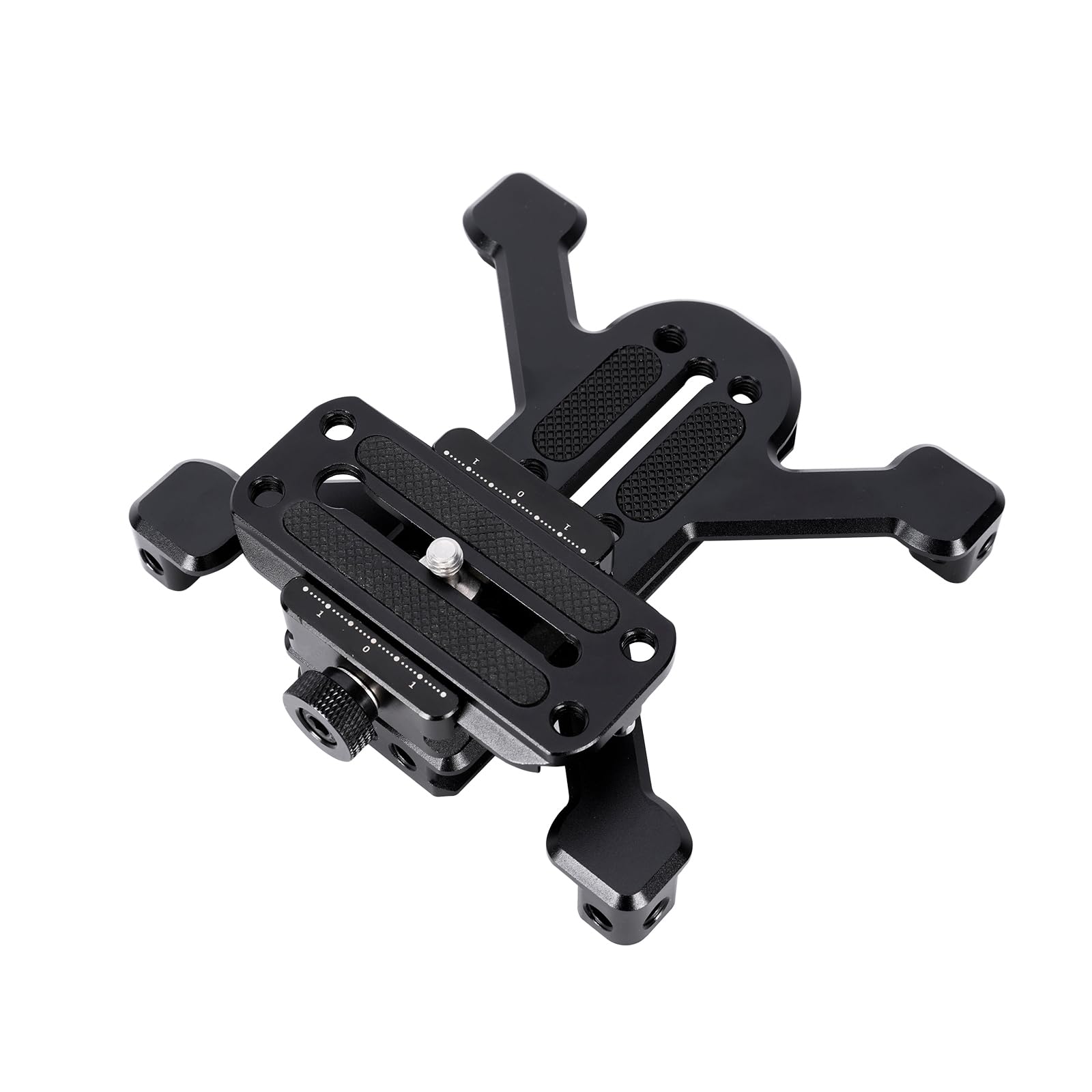 NICEYRIG Camera Quick Release Plates for ARCA-Swiss Standard, DJI Stabilizer/Tripod/Ground Shooting Switch Base Plate Kit with Clamp, Four-Feet Stand Support Base and Additional QR Plate