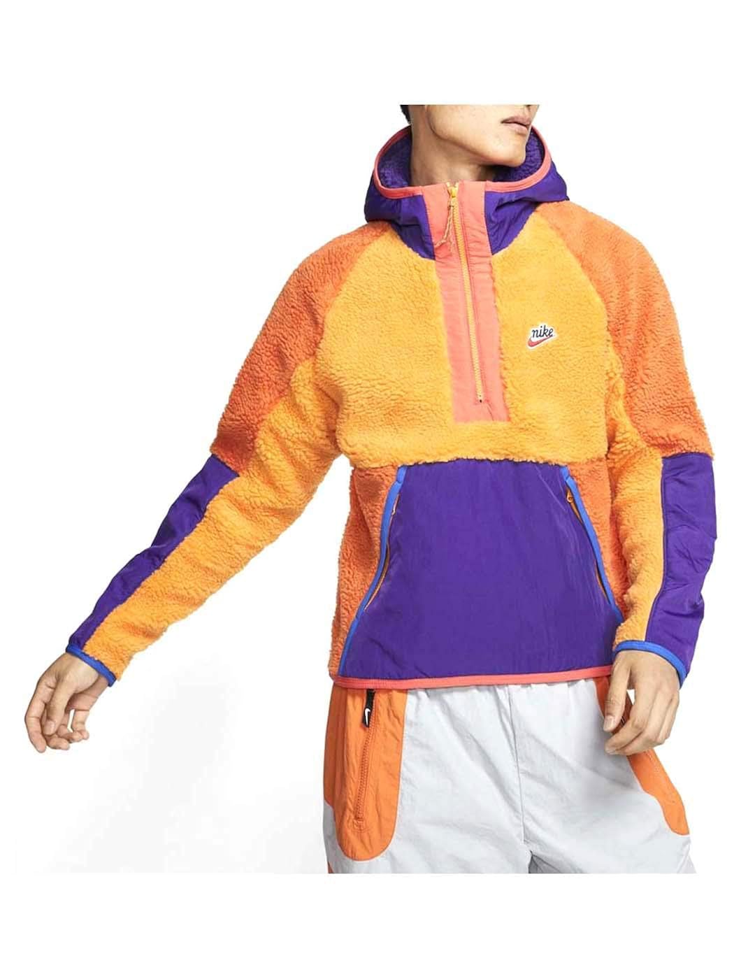 Nike Mens NSW Half Zip 1/2 Zip Sherpa Hoodie Winterized Jacket BV3766-886 Size S: Amazon.in 