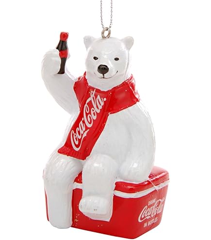Amazon.com: Coca-Cola® Plush Polar Bear With Earmuffs Ornament