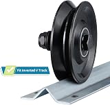 Skelang 99mm V-Groove Castor Wheel 1000KG Steel Double Bearing Gate Pulley view 5