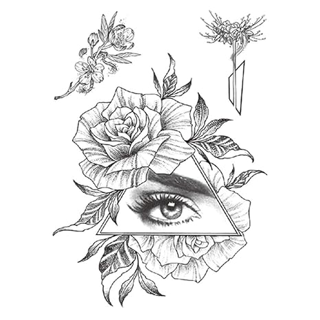 Autocollant De Bras De Fleur Demi Bras Bouddha Esquisse