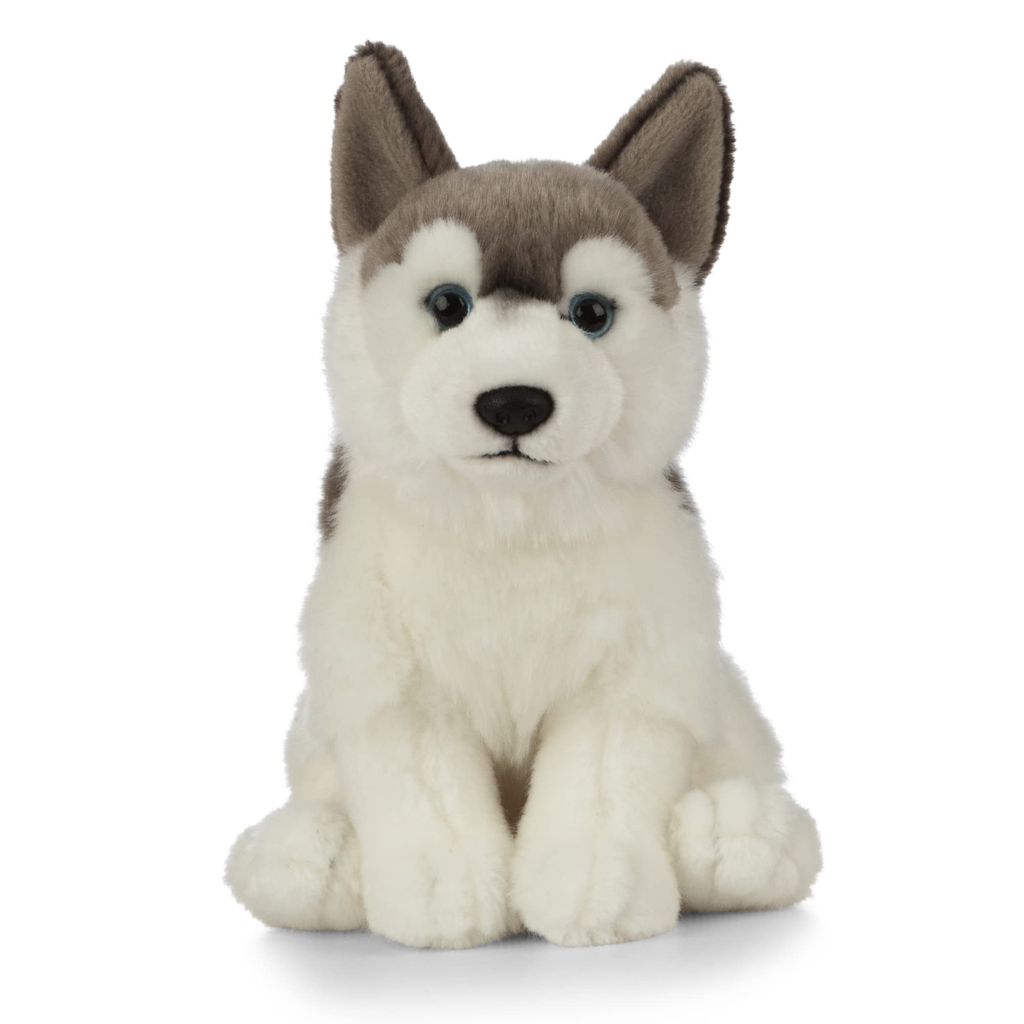 Living Nature Husky, Realistic Soft Cuddly Dog Toy, Naturli Eco-Friendly Plush, 21cm, Blue,grey,white — image 1