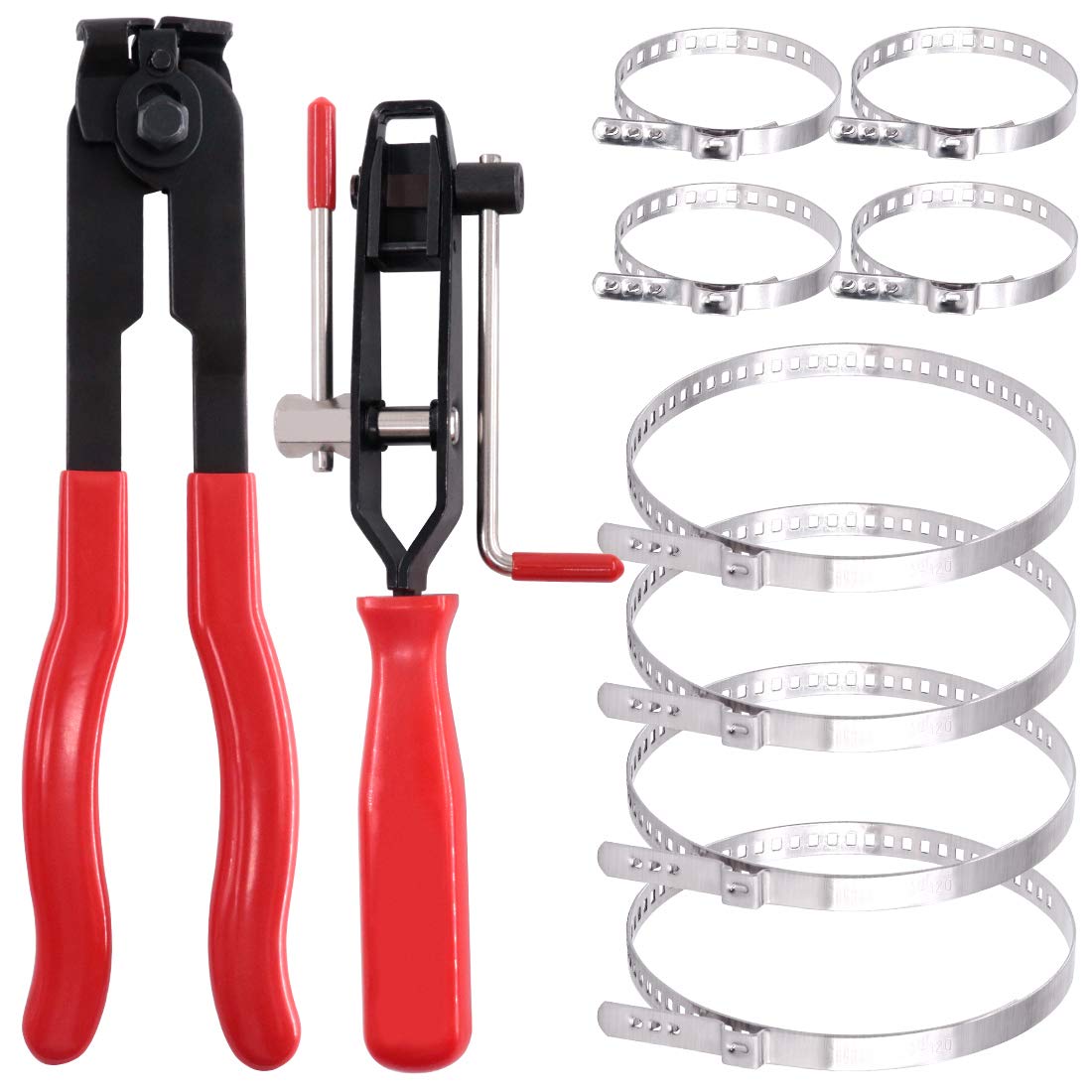 Swpeet 10pc CV Joint Boot Clamp Pliers Kit - Ear Boot Tie Pliers, Car Band Tool, Automotive Hose Axle Plier CV Clamp Tool for Most Cars