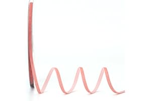 Ewaymado Rose Gold Velvet Ribbon 1/4 Inch x 20Yd,Great for Gift Wrapping,Hair Bows,Christmas,Wedding Party Decoration(1/4" Rose Gold)