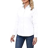 TOLOVIC Wrinkle Free Womens Button Down Shirts for Women Long Sleeve Stretch Business Office Formal Work Blouses Tops