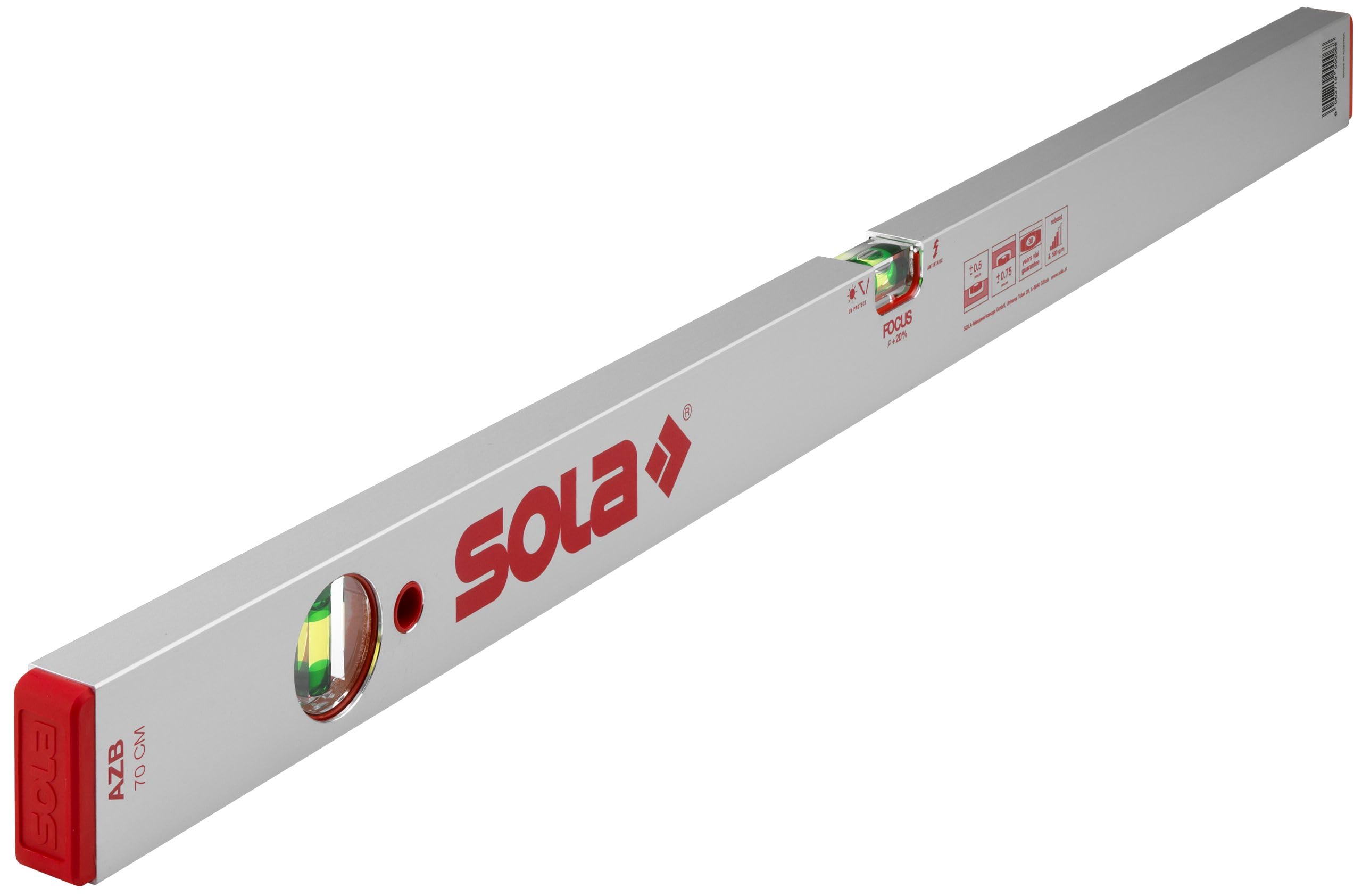 Sola 1010901 "AZB 70" Spirit Level, Red, 70 cm