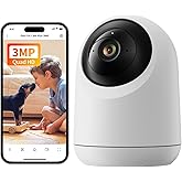 SwitchBot Security Indoor Camera 2K - Pan/Tilt Cam 3MP for Baby Pet Monitor, 2.4G Wi-Fi Plug-in, Night Vision, 2 Way Audio, 3