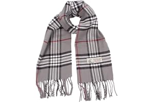 TZ Promise Tartan Plaid Cashmere Feel Classic Soft Luxurious Winter Scarf For Men Women