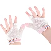 Thumb Sucking Guard for Kids with Finger Sucking Guard Gloves to Stop Thumb Sucking Deterrent Gloves for Ages 6 Months to 8 Years (Pink, XL)