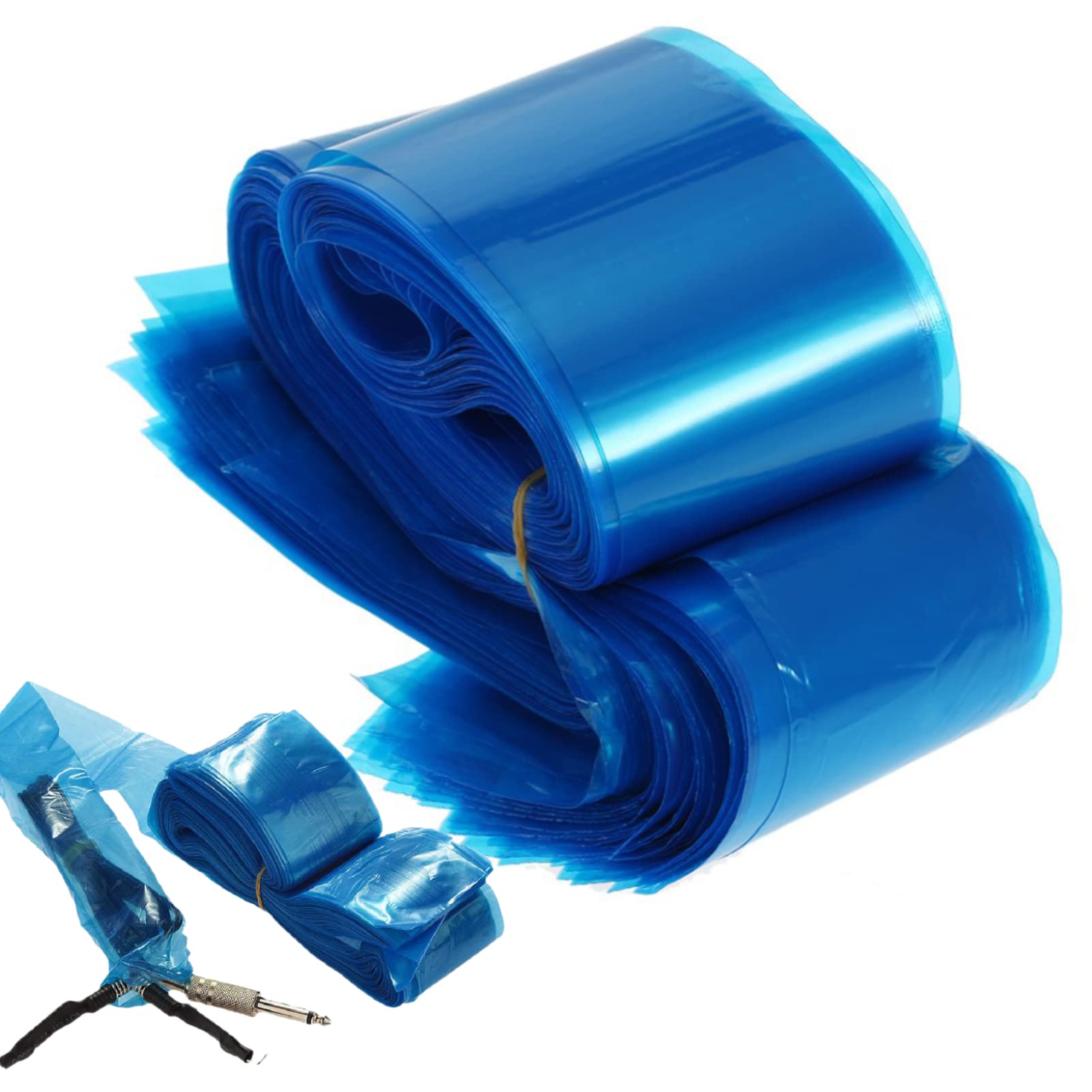 Disposable Clip Cord Sleeve/Cover, 100 Pcs Blue Tattoo Machine Plastic Hygiene Safety Sleeve Cover Bag
