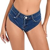 Dxyufazhe Women's Sexy High Waisted Stretch Mini Denim Shorts Hot Pants Jean Shorts Clubwear
