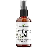 Sweet Essentials SANDALWOOD PATCHOULI, Fragrance/Perfume Oil, Made with Organic Oils, 2oz, Spray on Perfume Hair & Body Oil - Alcohol, Silicone & Preservative Free