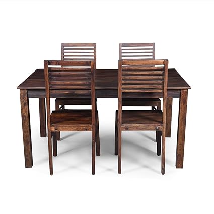 Royaloak Marvel 4 Seater Dining Table Set (Brown)