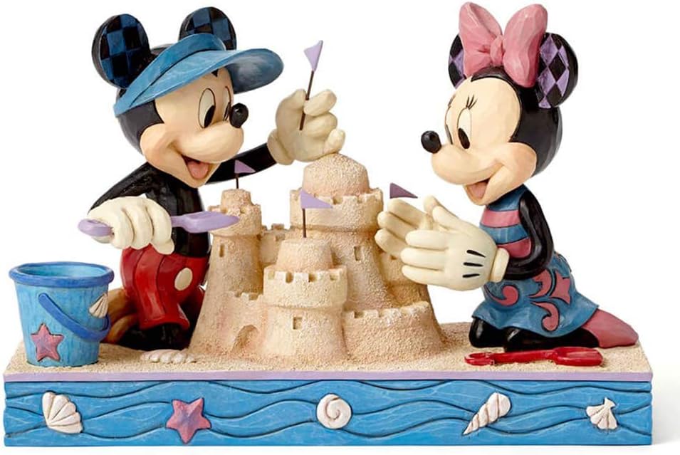 Enesco Disney Traditions by Jim Shore Seaside Mickey and Minnie Figurine, 5.5"