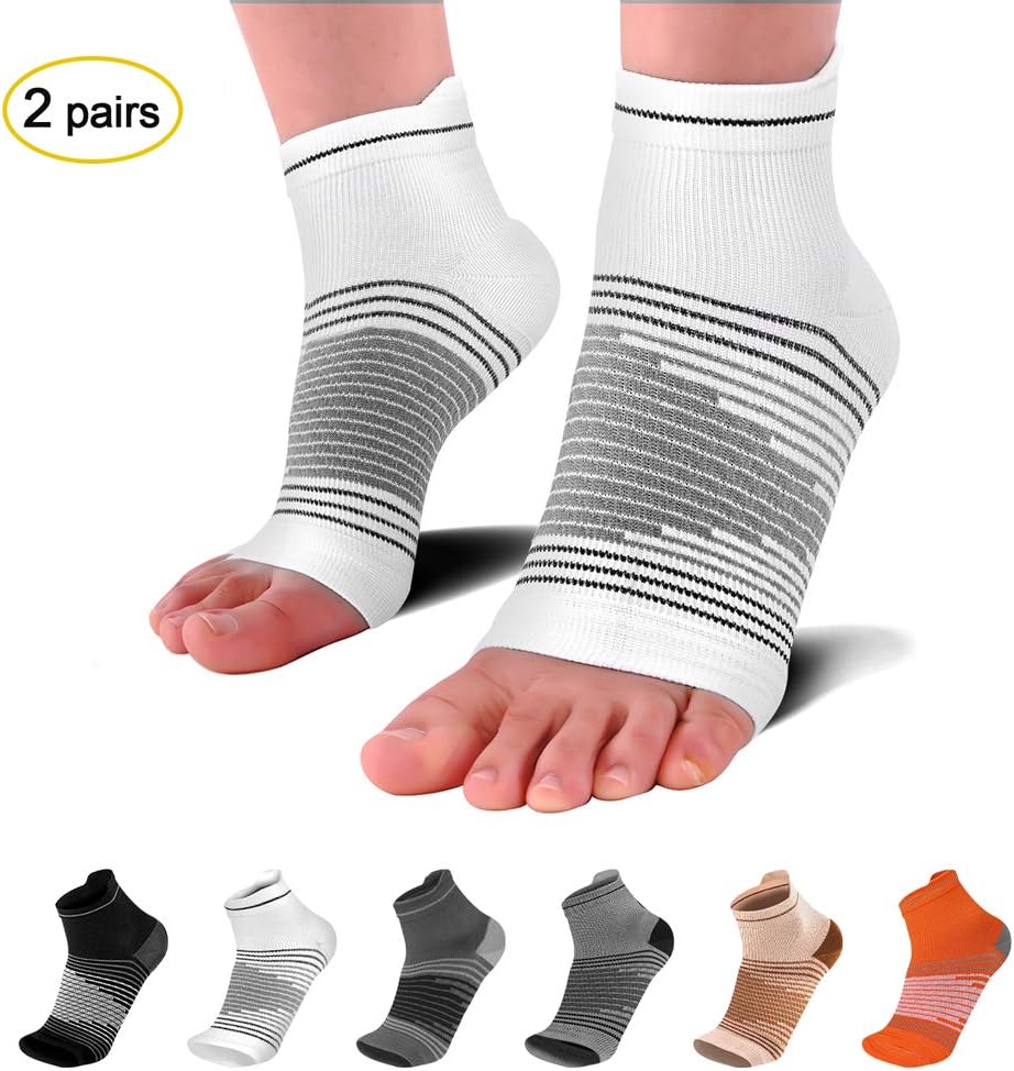 Plantar Fasciitis Socks for Men and Women (2 Pairs