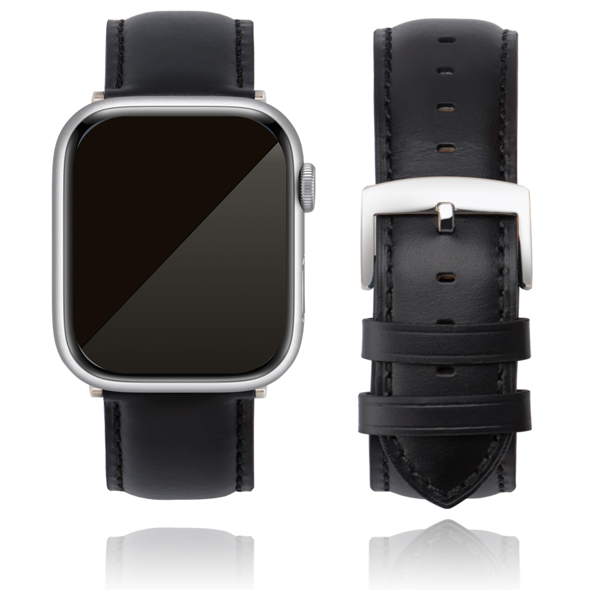 CORROPELLE Leather Watch Straps Compatible with Apple Watch 42mm 41mm 40mm 38mm for Men Women, Top Grain Genuine Leather Straps Replacement Band for iWatch Series 11 10 9 8 7 6 5 4 3 2 1 SE3 SE2 SE