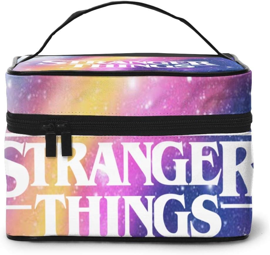 Stranger Things 3 Poster Travel Makeup Case Adjustable Make Up Cosmetic Organizer Portable Artist Storage Bag