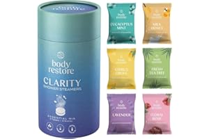 Body Restore Shower Steamers Aromatherapy 6 Pack - Christmas Stocking Stuffers for Men, Birthday Gifts for Women, White Eleph