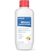 MAJOR Mintox Maximum Strength Antacid/Antigas for Fast Relief of Heartburn, Acid Indigestion, Pressure, Bloating - Lemon Creme - 12 Fl Oz (355 mL) (1 Pack)