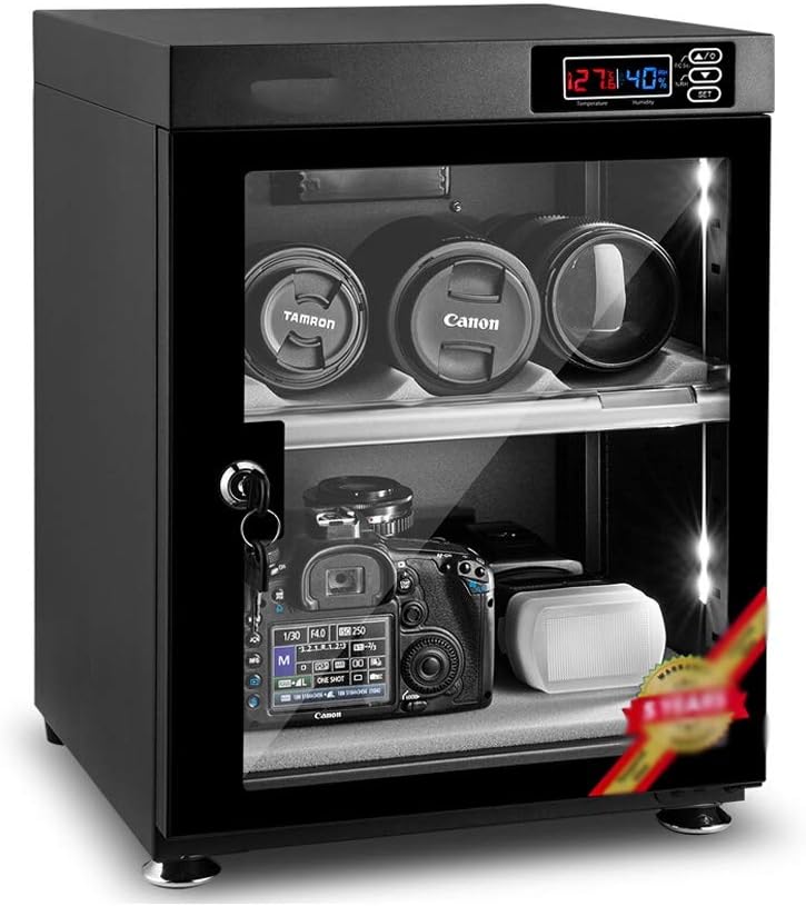 GYZ Dry Cabinet Digital SLR Camera Moisture-proof Box Dehumidification Cabinet Lens Stamp Banknote Antique Photo Collection Drying Cabinet (Size : 35L)