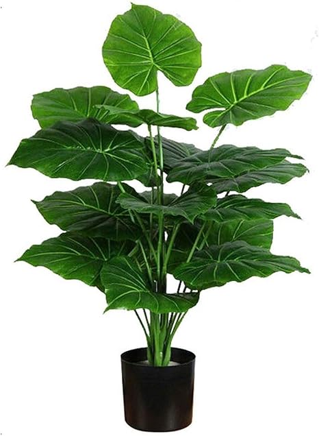 Amazon 人工観葉植物 クローサー自然人工植物多支店熱帯鉢植え 高さ70センチメートル 18葉に人工植物や樹木 Jcxoz 人工観葉植物 オンライン通販