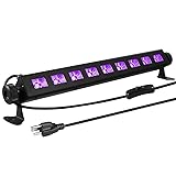 Gohyo 9 LED Black Light, 27W LED UV Bar Glow in The