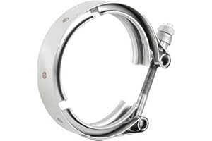 Elifecenter 4 Inch Exhaust V band Clamp 304 Stainless Steel V-Clamp for 4" OD Flange Kits