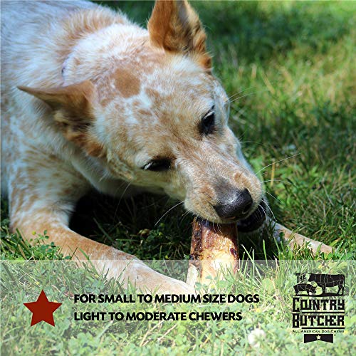 The Country Butcher 4" Meaty Beef Rib Dog Bones, Made in USA, Natural