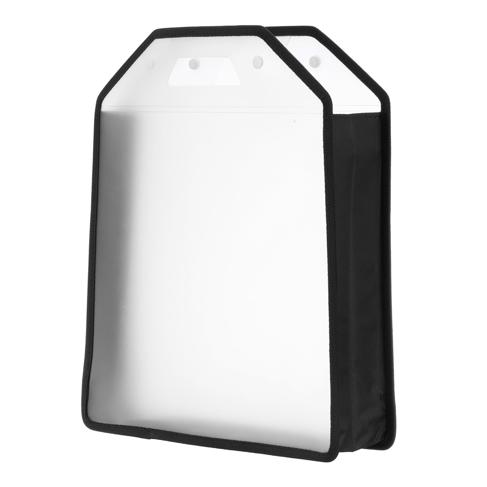 PATIKIL Scrapbook Paper Storage Organizer, Inclined Scrapbook Organizer for 12x12 Sheet Paper Vinyl Storage with Handle for Scrapbook File Vinyl Paper Card Stock, Black