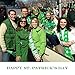 46Pcs St. Patrick's Day Accessories Set Party Supplies with Shamrock Tattoos, Green Mustaches, Hair Hoop, Glasses, Horn and Bow Tie