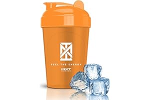 MIXT Energy Shaker Bottle, 16 oz. Shaker Bottle, BPA Free & Lid Mixing Technology (16 oz, Orange)
