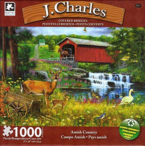 J. Charles Covered Bridge Collection "Amish Country" 1000 Piece Puzzle