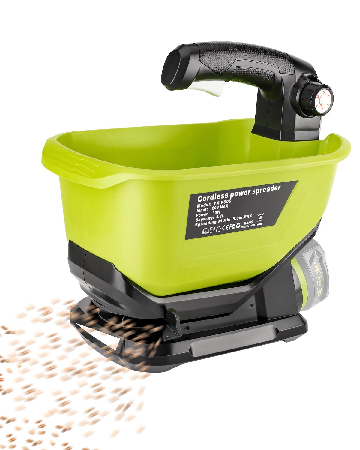 Photo 1 of **** STOCK PHOTO FOR REFERENCE **** Adisipsoarin Salt Spreader for Ryobi 18v Battery,Handheld Fertilizer Spreader for Lawns,Available Year-Round,Grass Seeds,Fertilizer,Rock Salt and Ice Melt(Battery Not Included)