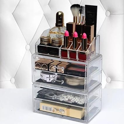 Acrylic Clear Transparent Stackable Storage Box C 19x10x15cm