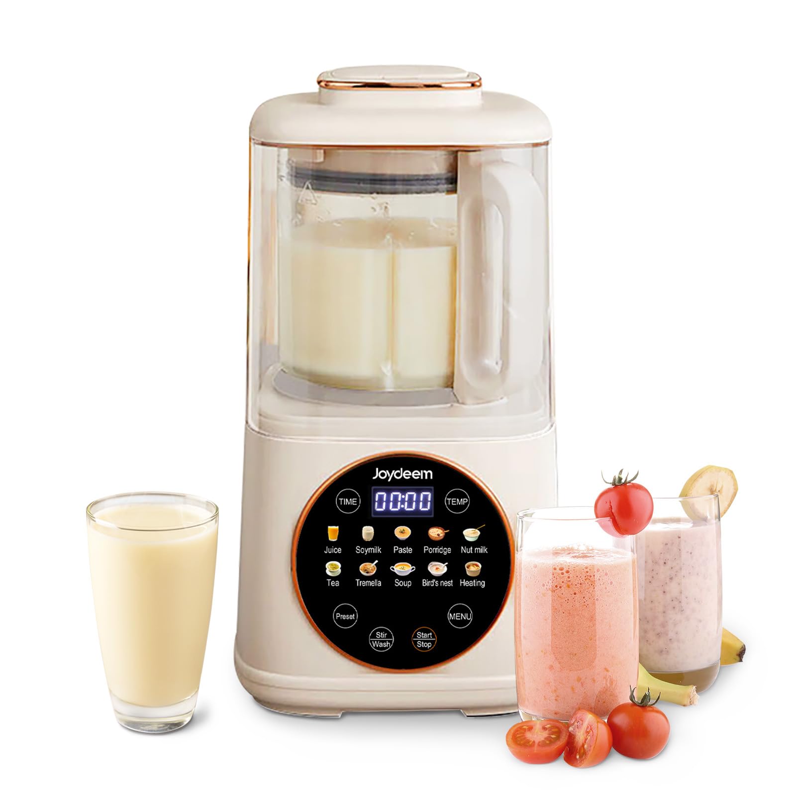 Photo 1 of (parts) (not functional) Joydeem JD-J03 Cooking Blender with Soundproof Shield, Hot Cold Blender for Filter-free Soy Milk & Juice, 8-Speed and Temperature Control, 12H Preset, 1100ml, White