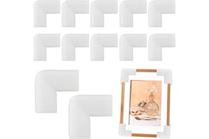 MAYIT 12Pcs Picture Frame Corner Protectors for Shipping Moving Edge Protection for Packing Fragile Artwork TV Frame Photo Mirror(white)