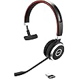 Jabra Evolve 65 UC Wireless Headset, Mono – Includes Link 370 USB Adapter – Bluetooth Headset with Industry-Leading Wireless Performance, Passive Noise Cancellation, All Day Battery
