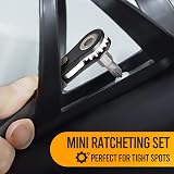 HELEMAN Mini Ratchet Angled Screwdriver Set for Tight Spaces - Tools for Dad view 6